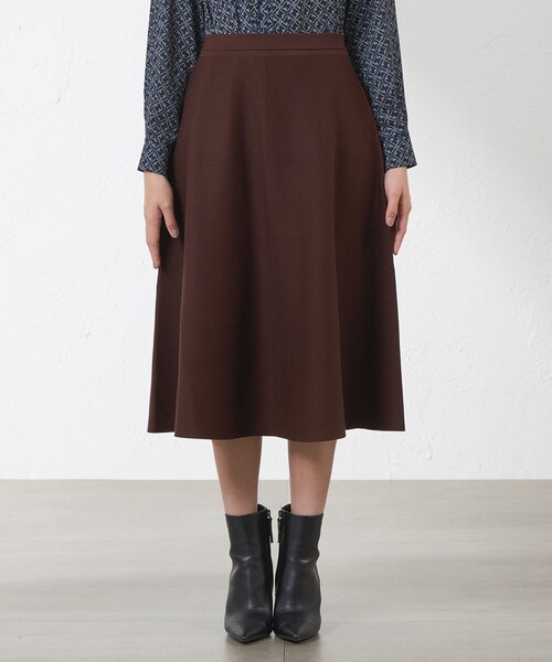 amaca（アマカ）の「ミラノリブスカート（スカート・レディース・ダークネイビー/ブラウン系その他5・38）」の9枚目の写真