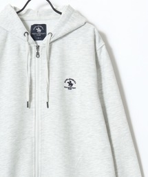 Santa Barbara Polo & Racquet Club（サンタ・バーバラ・ポロ & ラケット・クラブ）の「Santa Barbara Polo & Racquet Club/サンタバーバラポロ & ラケットクラブ 裏毛 ロゴ ワンポイント刺繍 スウェット ジップアップパーカー/長袖 トップス フルジップパーカー/レディース メンズ（パーカー・レディース）」