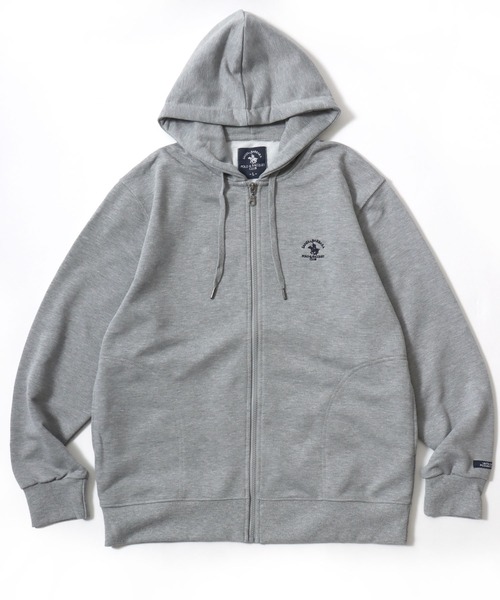 Santa Barbara Polo & Racquet Club（サンタ・バーバラ・ポロ & ラケット・クラブ）の「Santa Barbara Polo & Racquet Club/サンタバーバラポロ & ラケットクラブ 裏毛 ロゴ ワンポイント刺繍 スウェット ジップアップパーカー/長袖 トップス フルジップパーカー/レディース メンズ（パーカー・レディース・オートミール/チャコール/ブラック/グレー・M/L/LL）」の5枚目の写真