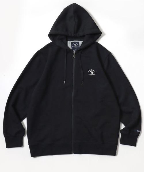 Santa Barbara Polo & Racquet Club（サンタ・バーバラ・ポロ & ラケット・クラブ）の「Santa Barbara Polo & Racquet Club/サンタバーバラポロ & ラケットクラブ 裏毛 ロゴ ワンポイント刺繍 スウェット ジップアップパーカー/長袖 トップス フルジップパーカー/レディース メンズ（パーカー・レディース・オートミール/チャコール/ブラック/グレー・M/L/LL）」の7枚目の写真