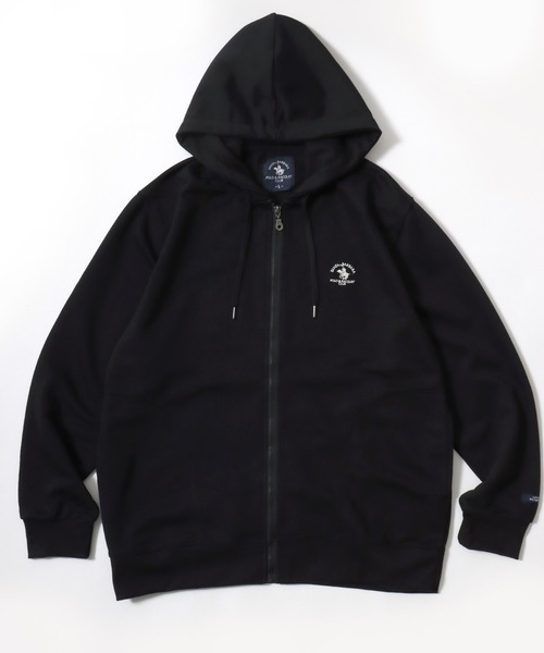 Santa Barbara Polo & Racquet Club（サンタ・バーバラ・ポロ & ラケット・クラブ）の「Santa Barbara Polo & Racquet Club/サンタバーバラポロ & ラケットクラブ 裏毛 ロゴ ワンポイント刺繍 スウェット ジップアップパーカー/長袖 トップス フルジップパーカー/レディース メンズ（パーカー・レディース・オートミール/チャコール/ブラック/グレー・M/L/LL）」の8枚目の写真