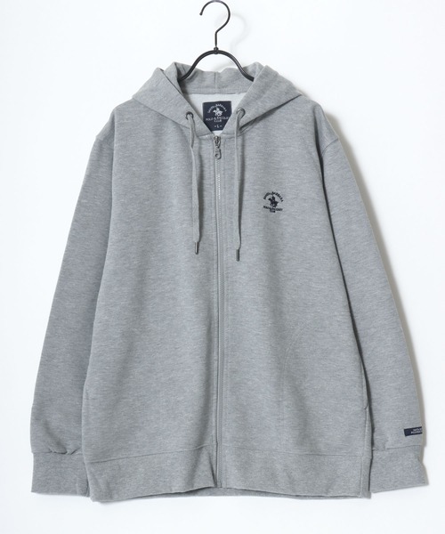Santa Barbara Polo & Racquet Club（サンタ・バーバラ・ポロ & ラケット・クラブ）の「Santa Barbara Polo & Racquet Club/サンタバーバラポロ & ラケットクラブ 裏毛 ロゴ ワンポイント刺繍 スウェット ジップアップパーカー/長袖 トップス フルジップパーカー/レディース メンズ（パーカー・レディース・オートミール/チャコール/ブラック/グレー・M/L/LL）」の10枚目の写真