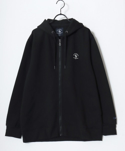 Santa Barbara Polo & Racquet Club（サンタ・バーバラ・ポロ & ラケット・クラブ）の「Santa Barbara Polo & Racquet Club/サンタバーバラポロ & ラケットクラブ 裏毛 ロゴ ワンポイント刺繍 スウェット ジップアップパーカー/長袖 トップス フルジップパーカー/レディース メンズ（パーカー・レディース・オートミール/チャコール/ブラック/グレー・M/L/LL）」の14枚目の写真