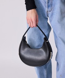 Faux Leather Crescent-Shaped Hobo Bag / フェイクレザー 三日月型 ホーボーバッグ
