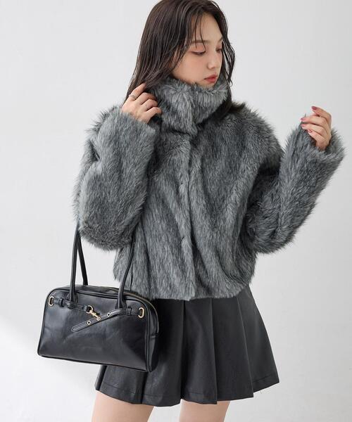 INGNI（イング）の「ベルトデザインボストンバッグ（ハンドバッグ・レディース・ブラック/イエロー系6・ONE SIZE）」の3枚目の写真