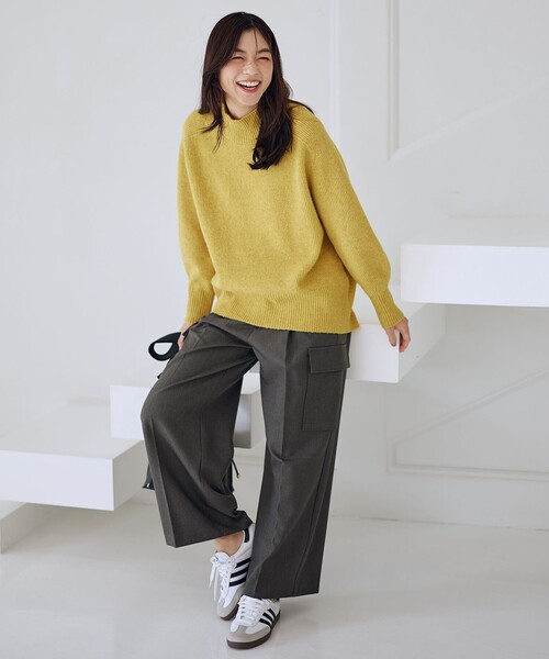 ANY(エニィ)の「【ウエストゴム】カーゴタックパンツ(カーゴパンツ・レディース・グレー系/ベージュ系・X-LARGE)」の11枚目の写真