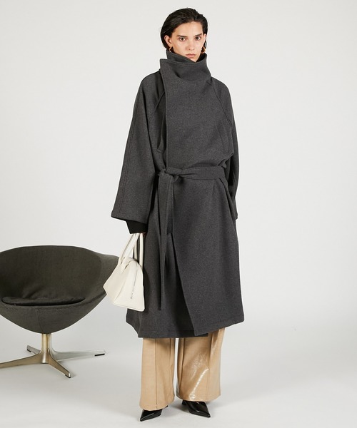 PRANK PROJECT（プランクプロジェクト）の「ハイネックコート / High Neck Coat（その他アウター・レディース・ベージュ/グレー/ブラック・FREE）」の14枚目の写真