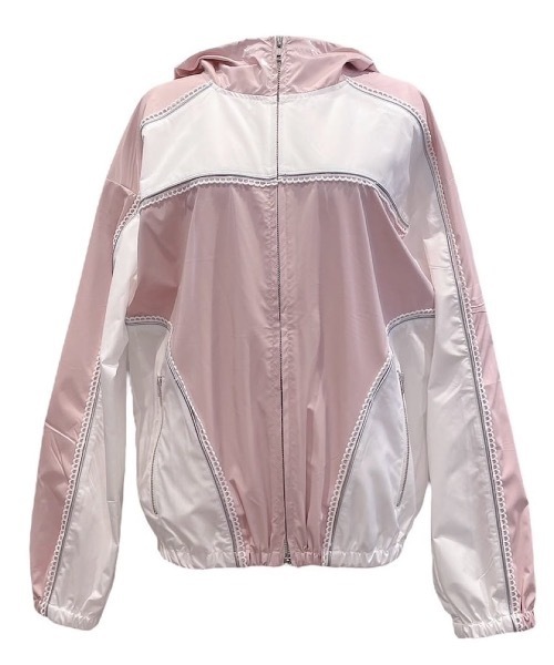 lilLilly（リルリリー）の「レースバイカラーナイロンジャケット（ナイロンジャケット・レディース・ピンク/グレー・FREE）」の15枚目の写真