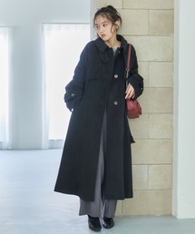 ウールトレンチコート（ブラック） BLACK BY MOUSSY（ブラックバイマウジー）の「wool trench coat
