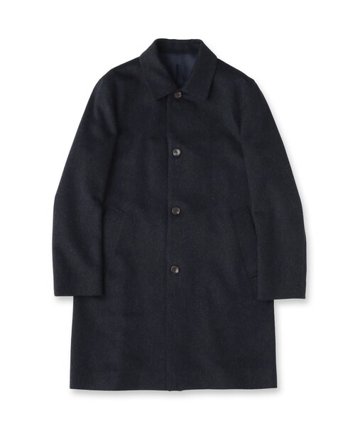 TAKEO KIKUCHI（タケオキクチ）の「カシミヤブレンド ビーバー調ステンカラーコート（ステンカラーコート・メンズ・ダークブラウン系/ライトグレー系/ブルー系その他2/ブラック系・02/04/03）」の20枚目の写真