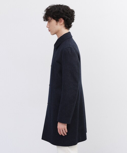 TAKEO KIKUCHI（タケオキクチ）の「カシミヤブレンド ビーバー調ステンカラーコート（ステンカラーコート・メンズ・ダークブラウン系/ライトグレー系/ブルー系その他2/ブラック系・02/04/03）」の22枚目の写真