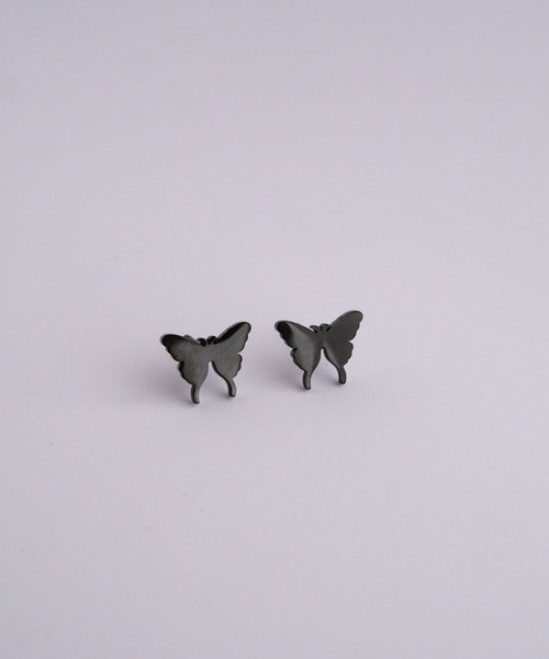 CERCA（チェルカ）の「SARINOHANA/蝶々ピアス/ステンレス（ピアス（両耳用）・レディース・シルバー/ブラック/イエローゴールド/ピンクゴールド・FREE）」の7枚目の写真