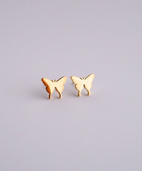 CERCA（チェルカ）の「SARINOHANA/蝶々ピアス/ステンレス（ピアス（両耳用）・レディース・シルバー/ブラック/イエローゴールド/ピンクゴールド・FREE）」の9枚目の写真