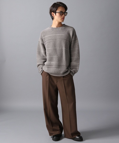 LAKOLE(ラコレ)の「カスレジャガードニット / 601288(ニット/セーター・メンズ・パープル/グレー/ブラック・MEDIUM/LARGE)」の8枚目の写真
