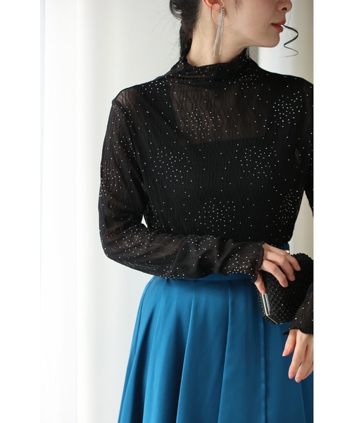 cawaii(カワイイ)の「あなたを引き立てる 宝石インナー(Tシャツ/カットソー・レディース・ホワイト/ブラック・FREE)」の6枚目の写真