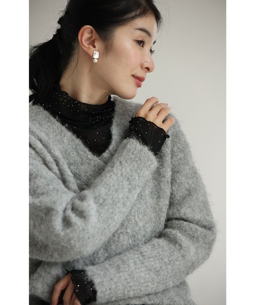 cawaii(カワイイ)の「あなたを引き立てる 宝石インナー(Tシャツ/カットソー・レディース・ホワイト/ブラック・FREE)」の5枚目の写真