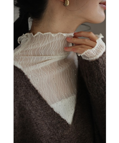 cawaii(カワイイ)の「あなたを引き立てる 宝石インナー(Tシャツ/カットソー・レディース・ホワイト/ブラック・FREE)」の11枚目の写真