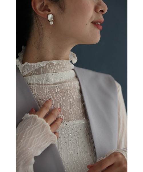 cawaii(カワイイ)の「あなたを引き立てる 宝石インナー(Tシャツ/カットソー・レディース・ホワイト/ブラック・FREE)」の7枚目の写真