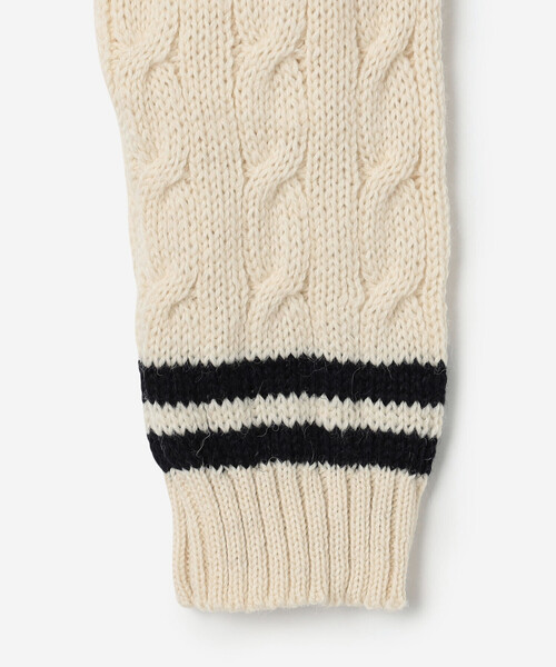 James Charlotte（ジェイムスシャルロット）の「James Charlotte | 〈別注〉 Vネック チルデンニットプルオーバー WOMEN（ニット/セーター・レディース・ブルー系その他5/ホワイト系その他・F）」の18枚目の写真