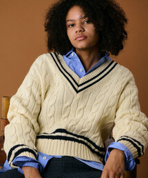 James Charlotte | James Charlotte | 〈別注〉 Vネック チルデンニットプルオーバー WOMEN(ニット/セーター)