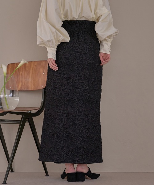 mideal(マイディール)の「jacquard skirt / ジャガードスカート(スカート・レディース・アイボリー/ブラック・FREE)」の13枚目の写真