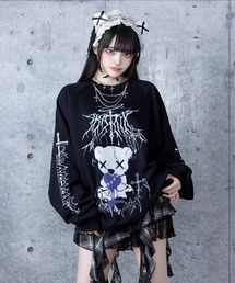 Amilige（アミリージュ）の「Bear who lost loveプリントスウェット（スウェット・レディース）」
