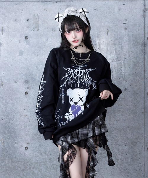 Amilige（アミリージュ）の「Bear who lost loveプリントスウェット