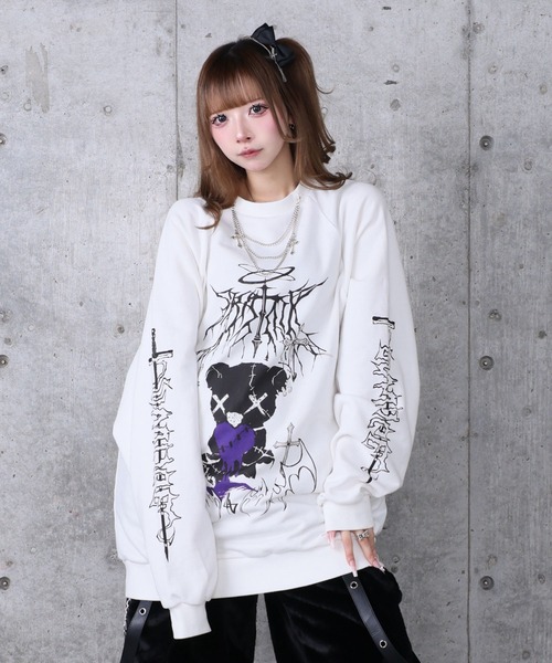 Amilige（アミリージュ）の「Bear who lost loveプリントスウェット