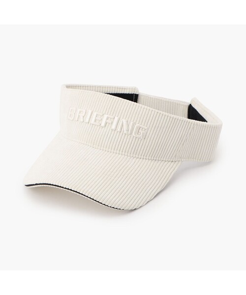 BRIEFING（ブリーフィング）の「【BRIEFING GOLF／ブリーフィングゴルフ】MS CORDUROY VISOR（サンバイザー・メンズ・ネイビー/オリーブ/アイボリー/ブラック・FREE）」の2枚目の写真