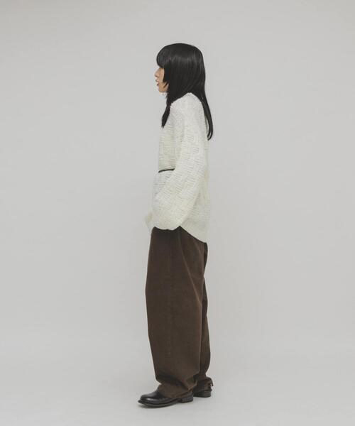 KBF（ケイビーエフ）の「グリッドパターンニット（ニット/セーター・レディース・チャコールグレー/アイボリー・38/36）」の13枚目の写真