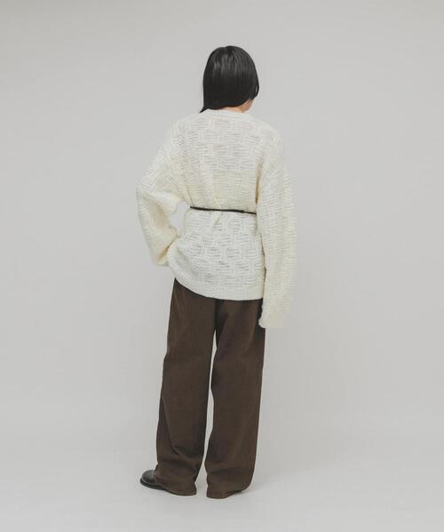 KBF（ケイビーエフ）の「グリッドパターンニット（ニット/セーター・レディース・チャコールグレー/アイボリー・38/36）」の14枚目の写真