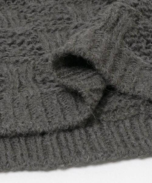 KBF（ケイビーエフ）の「グリッドパターンニット（ニット/セーター・レディース・チャコールグレー/アイボリー・38/36）」の5枚目の写真