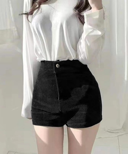 セール】コーデュロイショートパンツ秋冬短パン脚長（デニムパンツ