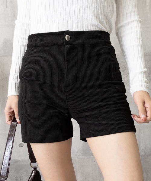 Miniministore(ミニミニストア)の「コーデュロイショートパンツ秋冬短パン脚長(デニムパンツ・レディース・ブラック・L/S/XL/M)」の12枚目の写真