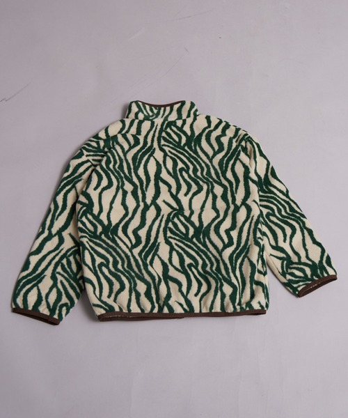 PAIRMANON STREET（ペアマノンストリート）の「フリース スタンドカラー 無地 総柄 ジップアウター【PAIRMANON STREET】（その他アウター・キッズ・ベージュ系その他/ブラック系その他/パープル/オレンジ/グリーン系その他/ブルー系その他/アイボリー/ブラック・110/120/130/140/150/160/90/100）」の10枚目の写真