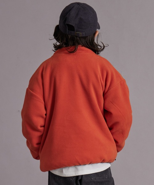 PAIRMANON STREET（ペアマノンストリート）の「フリース スタンドカラー 無地 総柄 ジップアウター【PAIRMANON STREET】（その他アウター・キッズ・ベージュ系その他/ブラック系その他/パープル/オレンジ/グリーン系その他/ブルー系その他/アイボリー/ブラック・110/120/130/140/150/160/90/100）」の18枚目の写真