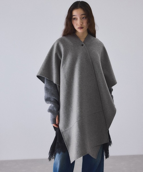 セール】カシミアブレンドポンチョストール（ストール/ショール
