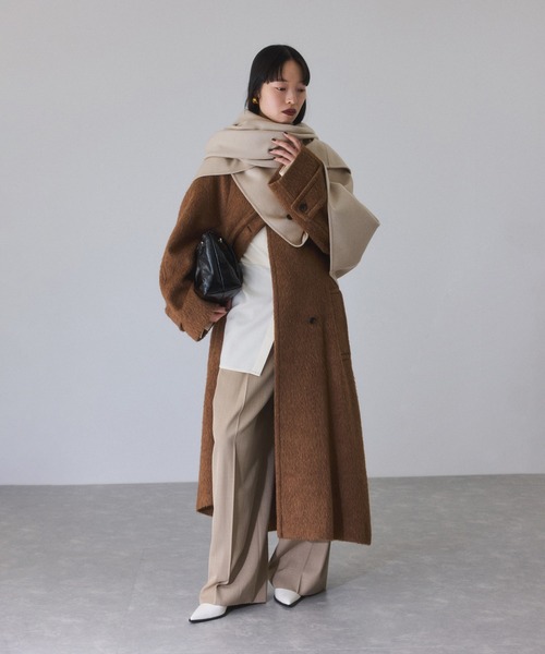 ADAM ET ROPE'（アダムエロペ）の「カシミアブレンドポンチョストール（ストール/ショール・レディース・グレー/ベージュ系その他2・FREE）」の5枚目の写真