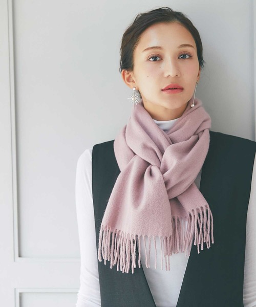 セール】カシミヤ100％ 無地マフラー（マフラー）｜IMC（アイエムシー