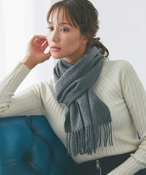 セール】カシミヤ100％ 無地マフラー（マフラー）｜IMC（アイエムシー