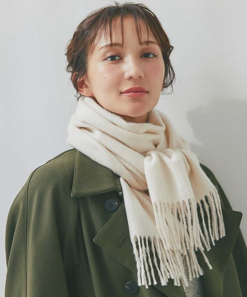 カシミヤ100％ 無地マフラー（マフラー）｜IMC（アイエムシー）の