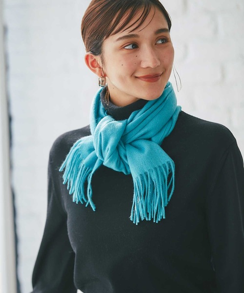 カシミヤ100％ 無地マフラー（マフラー）｜IMC（アイエムシー）の