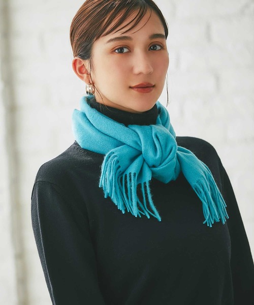 カシミヤ100％ 無地マフラー（マフラー）｜IMC（アイエムシー）の