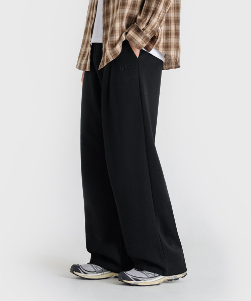 LEMAIN SECOND（リメインセカンド）の「[2PACK] ONE-TUCK WIDE SWEAT PANTS - BLACK/GRAY (NON-FLEECE ver)（スウェットパンツ・メンズ・その他・SMALL/MEDIUM/LARGE/X-LARGE/XX-LARGE）」の2枚目の写真