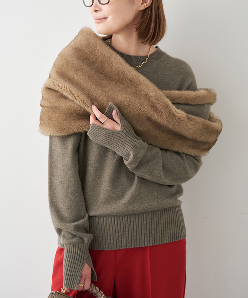 【CINOH】長袖ニット　２着セット CINOH/チノ】別注 CREW NECK TIGHT KNIT/クルーネックタイトニット