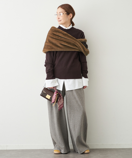 別注 Deuxieme Classe CINOH チノクルーネック ニット CINOH/チノ 】MIX KNIT（ニット/セーター）｜CINOH（チノ）の