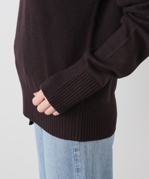 CINOH(チノ)の「【CINOH/チノ 】MIX KNIT(ニット/セーター・レディース・ブラック/ベージュ/ブラウン・FREE)」の12枚目の写真