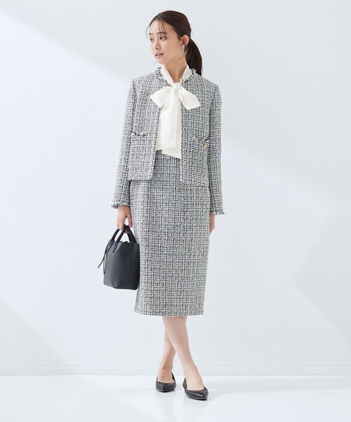 green label relaxing（グリーンレーベルリラクシング）の「［size SHORTあり］ボウタイ ギャザー ブラウス（シャツ/ブラウス・レディース・ホワイト/ライトブルー・SHORT/FREE）」の4枚目の写真