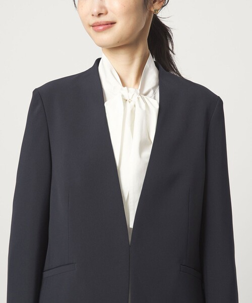 green label relaxing（グリーンレーベルリラクシング）の「［size SHORTあり］ボウタイ ギャザー ブラウス（シャツ/ブラウス・レディース・ホワイト/ライトブルー・SHORT/FREE）」の12枚目の写真