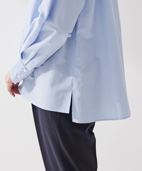 green label relaxing（グリーンレーベルリラクシング）の「［size SHORTあり］ボウタイ ギャザー ブラウス（シャツ/ブラウス・レディース・ホワイト/ライトブルー・SHORT/FREE）」の14枚目の写真